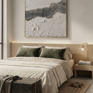Minimalist Asymmetrical Textured Plaster Wall Art, Wabi Sabi Inspired Neutral Grey White Stucco Relief for Modern Interiors, Monochrome Abstract Office Hallway Bedroom Dining Living Room Decor