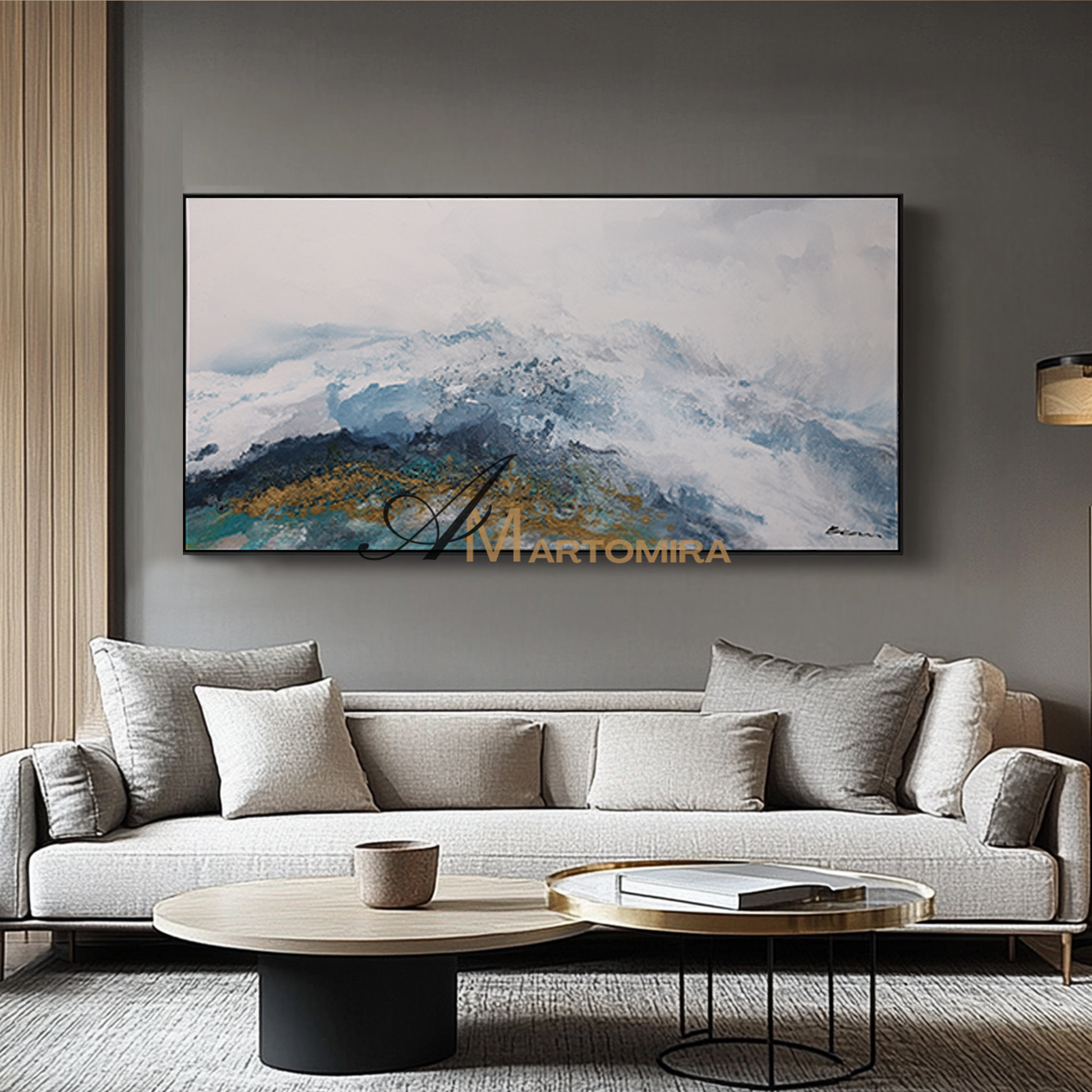 Landscape Wall Art | Abstract Painting Mountains | Abstract Landscape Art | Canvas Painting Wall Decor #DF055