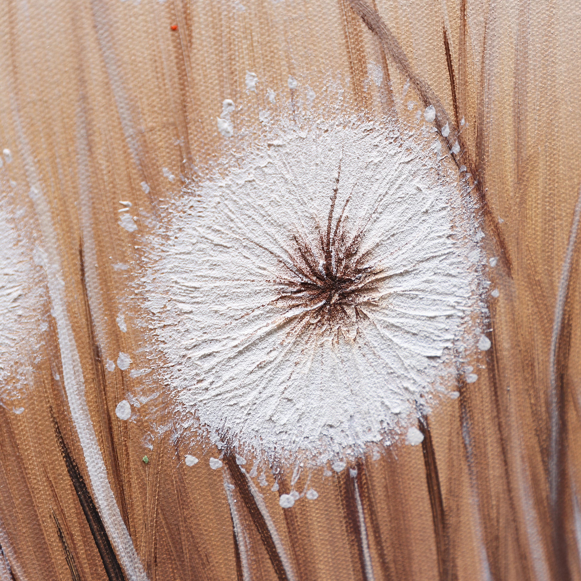 Flower Paintings On Canvas | Dandelion Painting | Wall Art For Living Room | Canvas Wall Decor #DF024