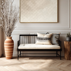 Minimalist Beige White Scale Curved Geometry Organic Pattern Textured Abstract Wall Art Warm Soft Neutral Home Decor for Living Room Bedroom Office Hallway Dining Room Calm Relaxing Framed