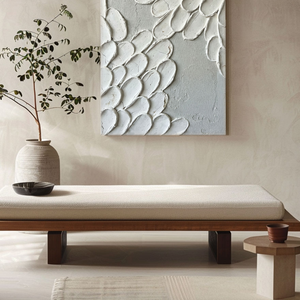 Minimalist Abstract Organic Textured Wall Art, Thick White Impasto Petal Scale Forms on Soft Light Grey Canvas Base, Modern Neutral Non-Representational Home Decor, 3D Brush Stroke Detail, Office, Living Room, Bedroom Decor