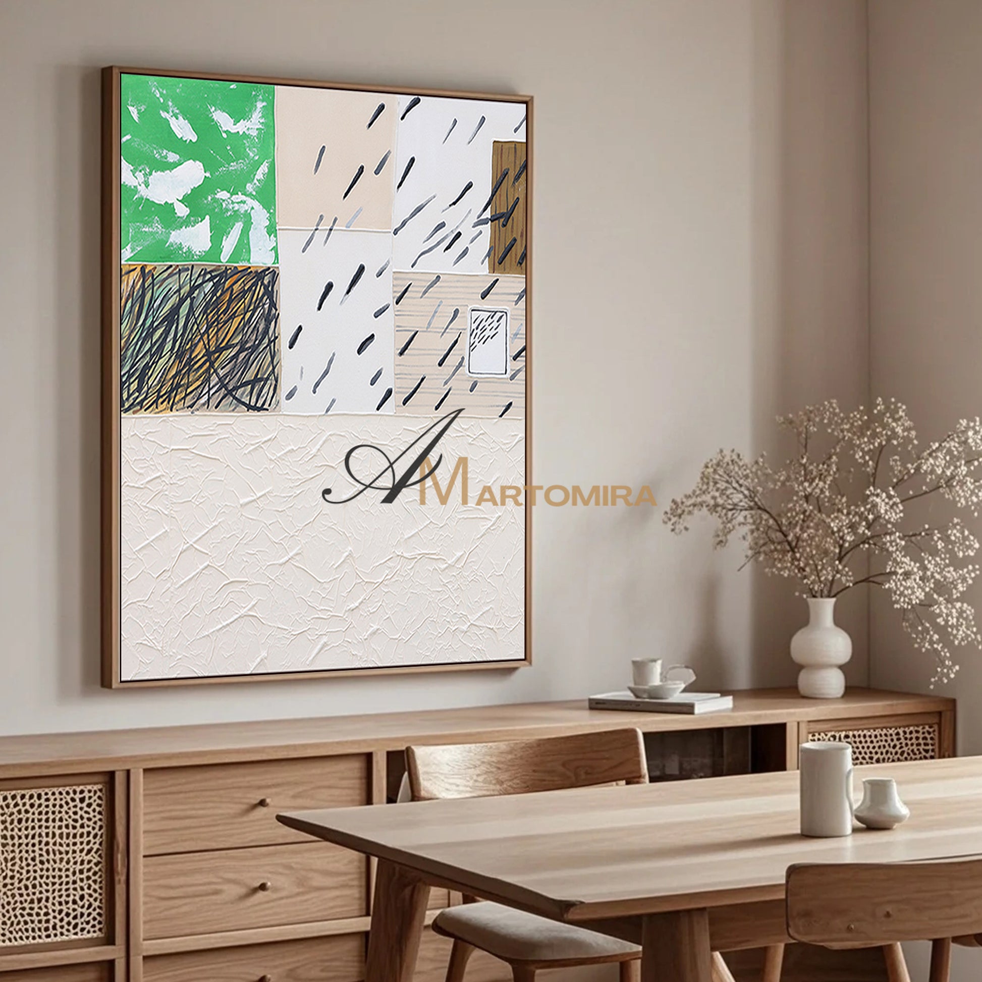 Large Textured Wall Art | Minimalist Paint | Minimalist Abstract Art | Abstract Geometric Wall Art #DF037