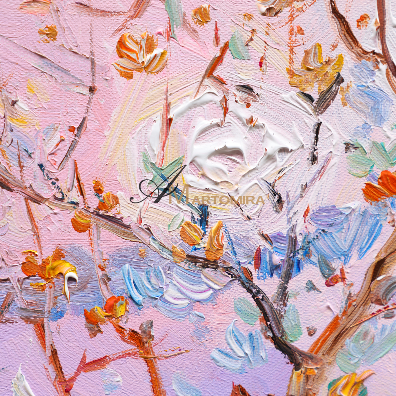 Colorful Wall Art | Modern Abstract Art | Large Canvas wall Art | Painting The Tree #DF006