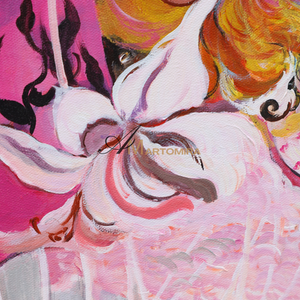 Colorful Flower Wall Art | Colorful Abstract Art | Abstract Painting Floral | Canvas Art Wall Decor #DF045