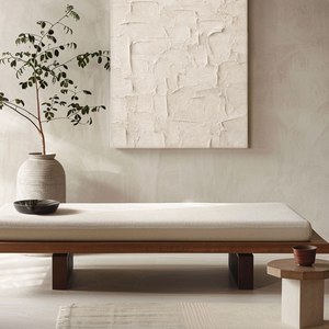 Minimalist Neutral Beige Abstract Textured Wall Art Modern Handcrafted Stucco Trowel Mark Canvas Artwork Wabi Sabi Style Elegant Muted Tone Wall Decor for Contemporary Home