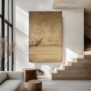 Brown Gold Wall Art | Wabi Sabi Art | Textured Paintings | Abstract Texture Wall Art #DF043