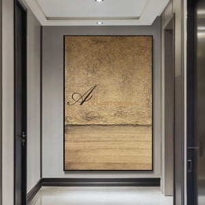 Brown Gold Wall Art | Wabi Sabi Art | Textured Paintings | Abstract Texture Wall Art #DF043