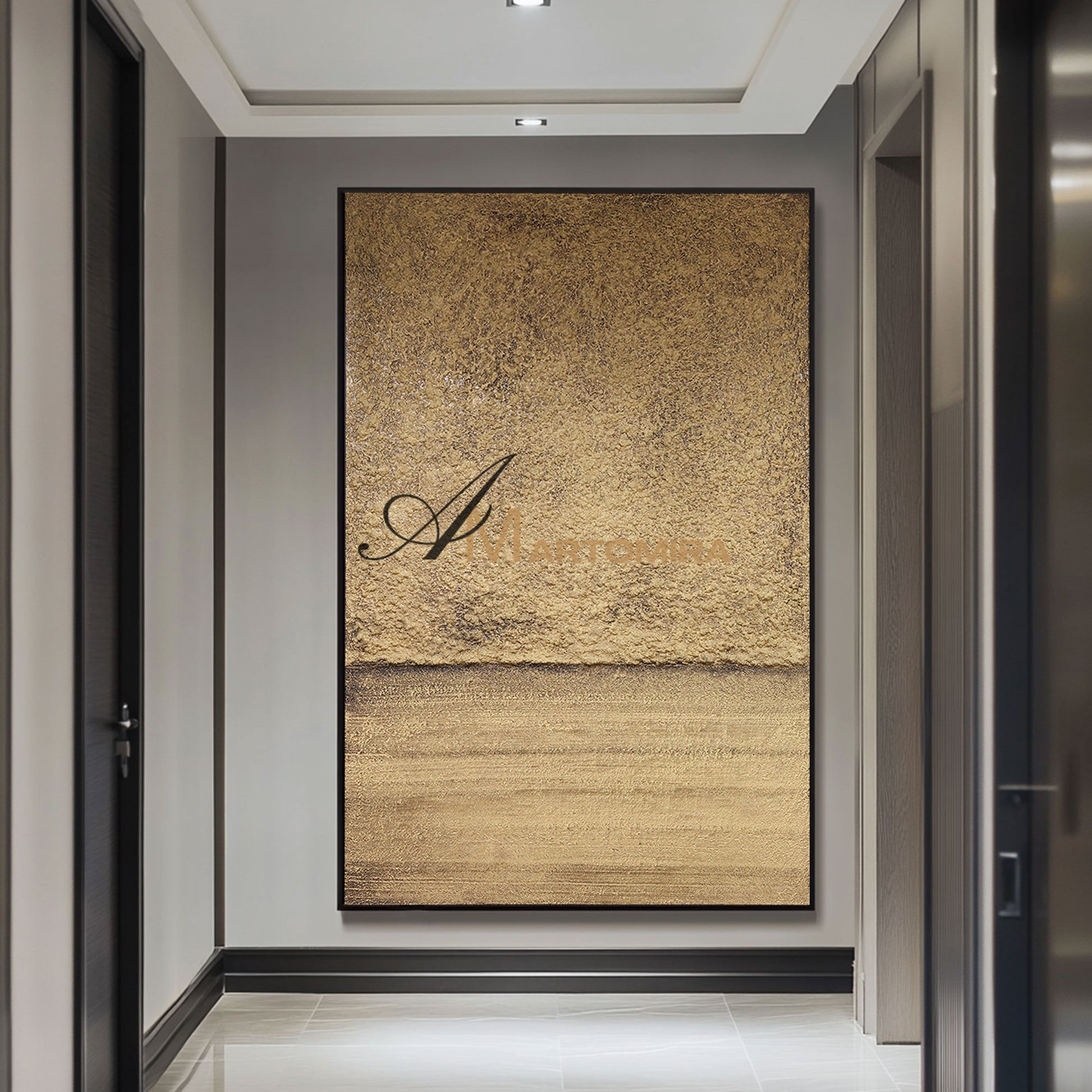 Brown Gold Wall Art | Wabi Sabi Art | Textured Paintings | Abstract Texture Wall Art #DF043