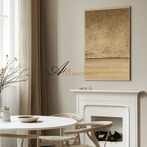 Brown Gold Wall Art | Wabi Sabi Art | Textured Paintings | Abstract Texture Wall Art #DF043