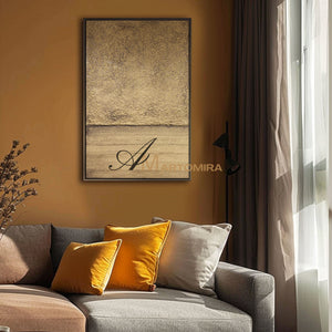 Brown Gold Wall Art | Wabi Sabi Art | Textured Paintings | Abstract Texture Wall Art #DF043