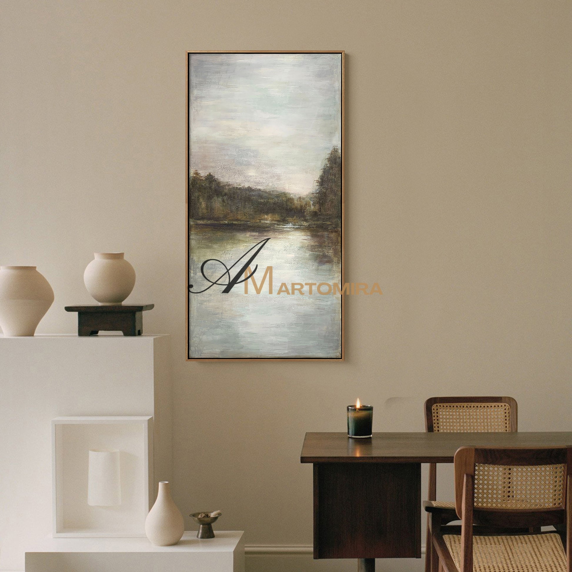 Landscape Art Paintings | Lake Wall Art | Landscape Wall Art For Living Room | Nature Art Landscape #NY010