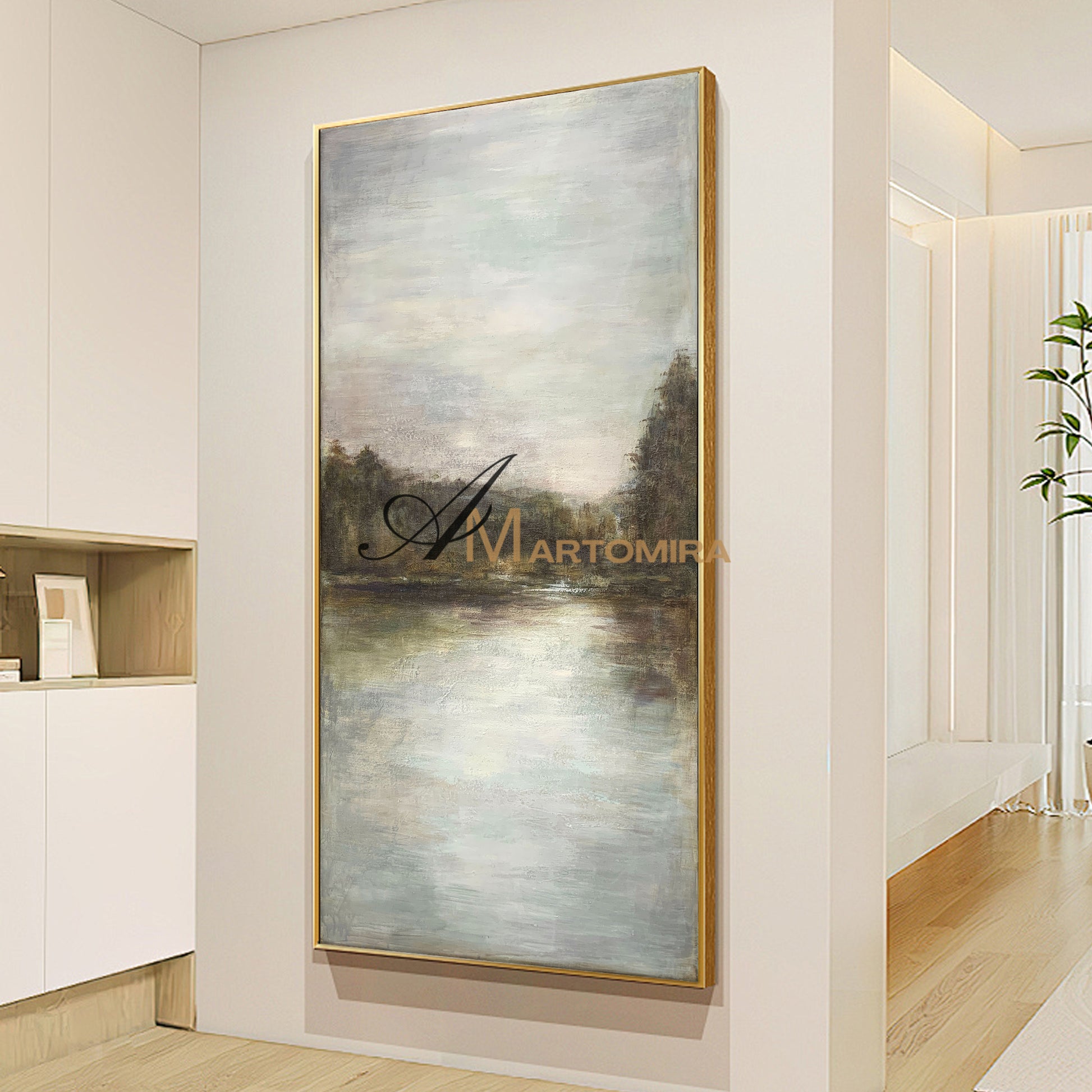 Landscape Art Paintings | Lake Wall Art | Landscape Wall Art For Living Room | Nature Art Landscape #NY010