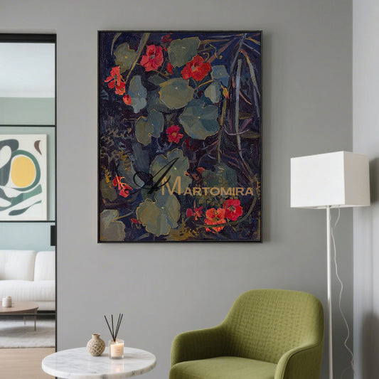 Floral Painting Acrylic | Floral Canvas Wall Art | Floral Wall Art For Living Room | Artwork #MF061