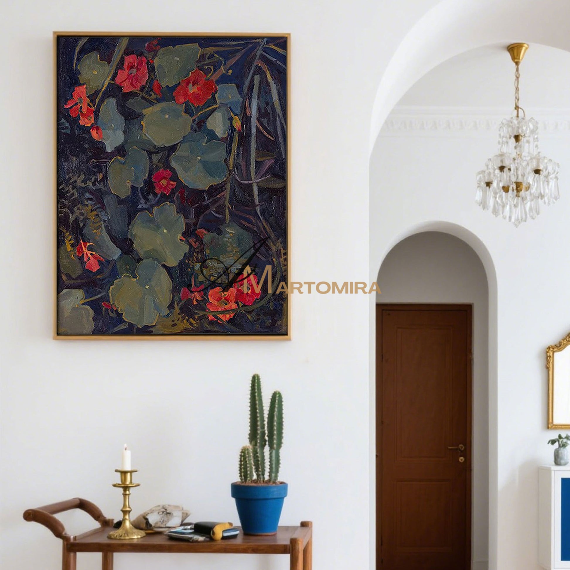 Floral Painting Acrylic | Floral Canvas Wall Art | Floral Wall Art For Living Room | Artwork #MF061