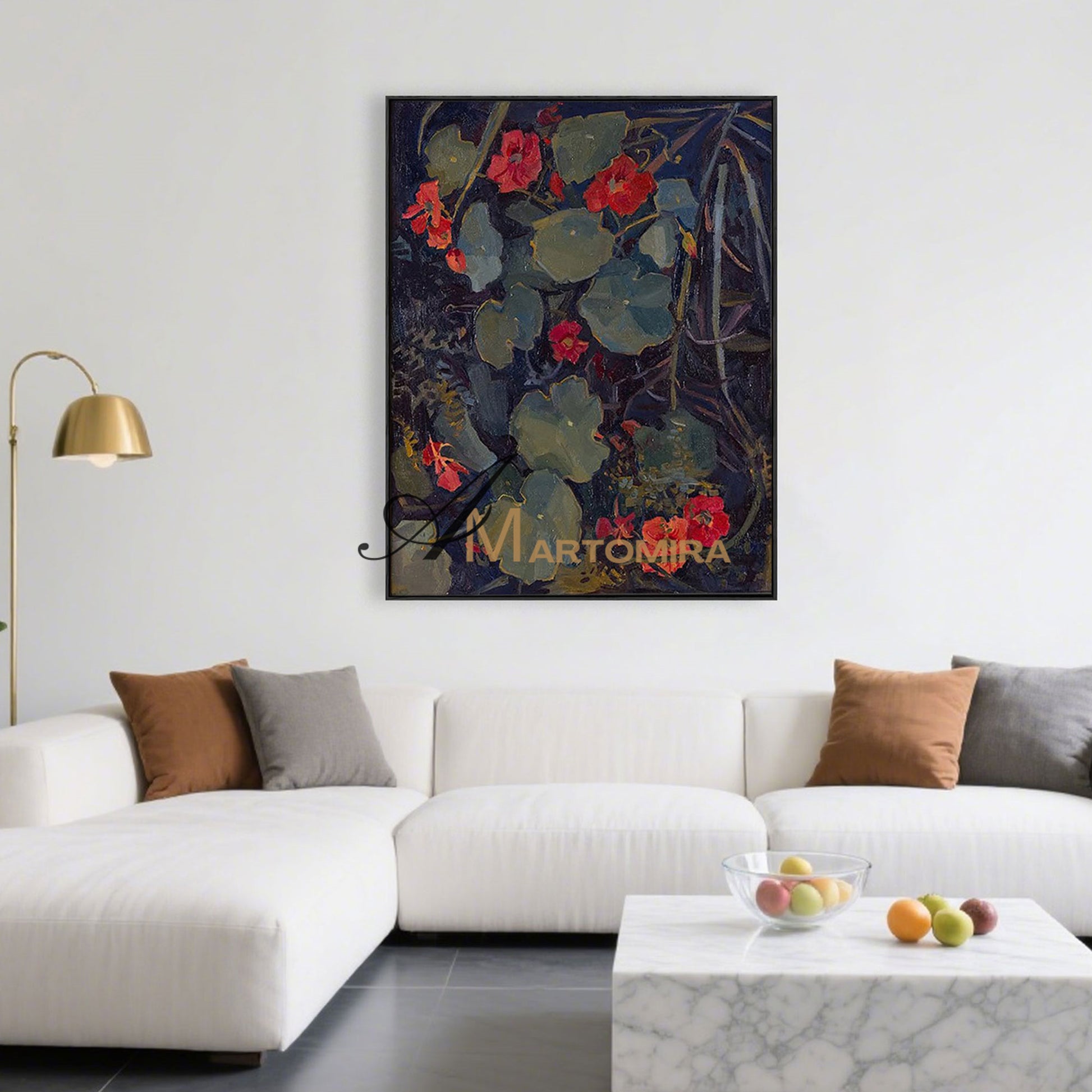 Floral Painting Acrylic | Floral Canvas Wall Art | Floral Wall Art For Living Room | Artwork #MF061
