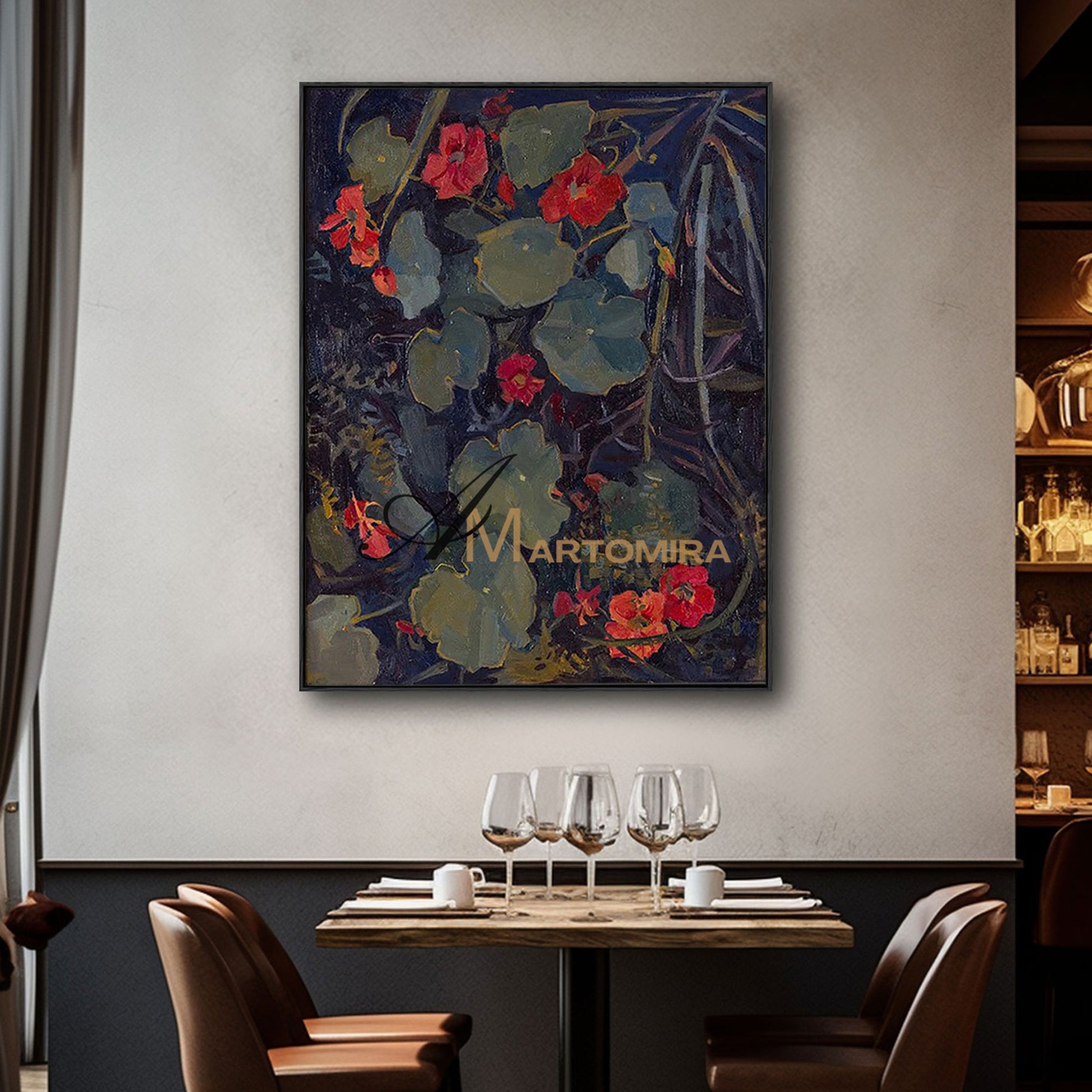 Floral Painting Acrylic | Floral Canvas Wall Art | Floral Wall Art For Living Room | Artwork #MF061