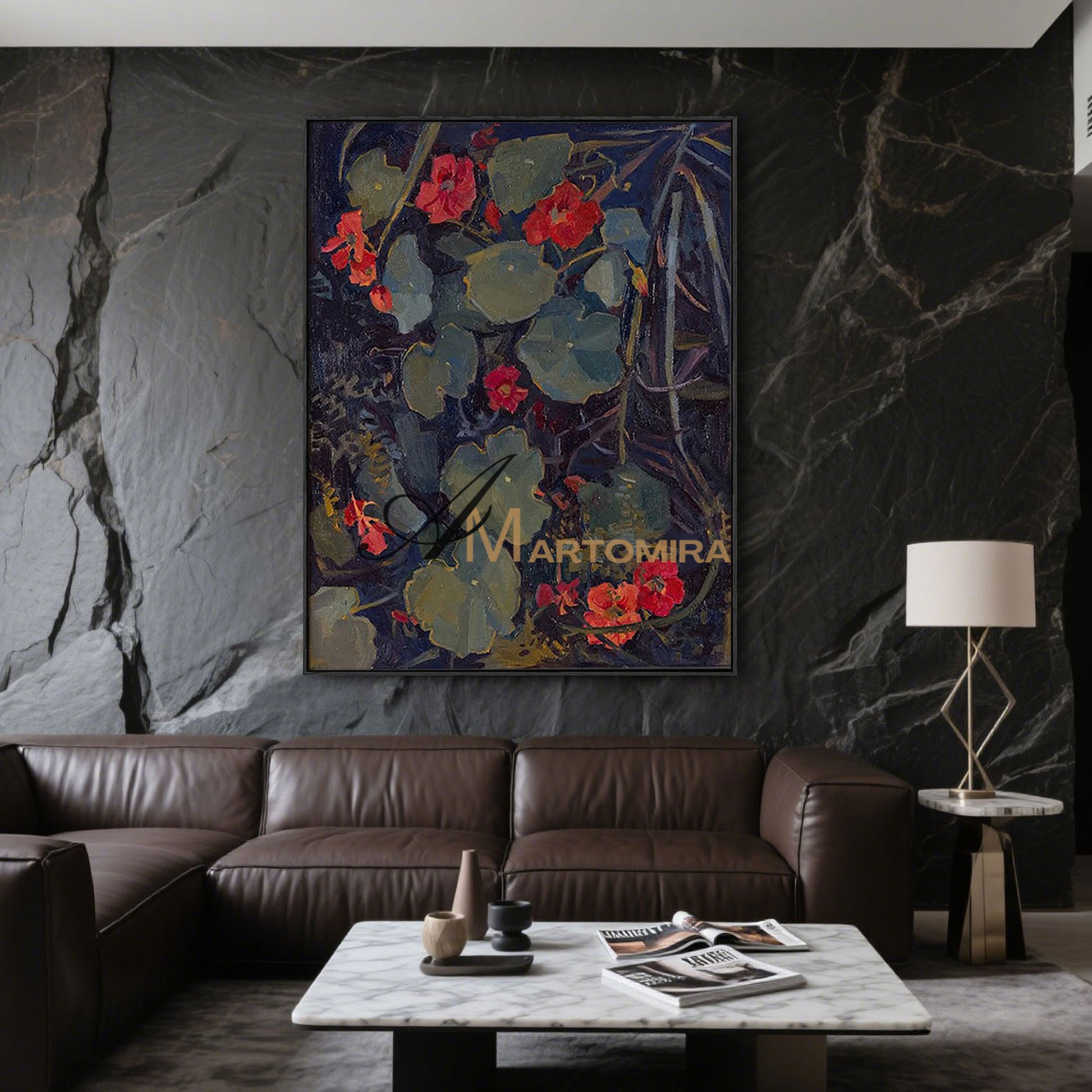 Floral Painting Acrylic | Floral Canvas Wall Art | Floral Wall Art For Living Room | Artwork #MF061