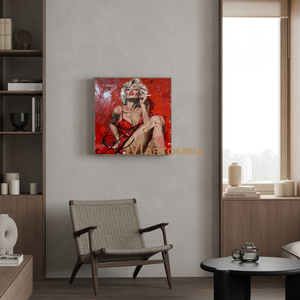 Oil Painting | Sexy Lady | Woman Red Dress Painting | Female Body Abstract Art #AP049