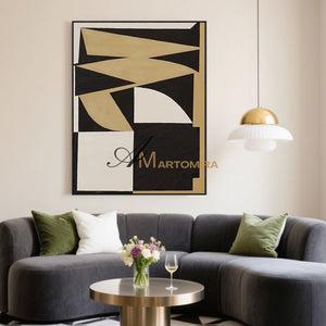 Geometric Wall Art | Abstract Modern Wall Art | Contemporary Living Room Wall Decor | Abstract Art #MF062