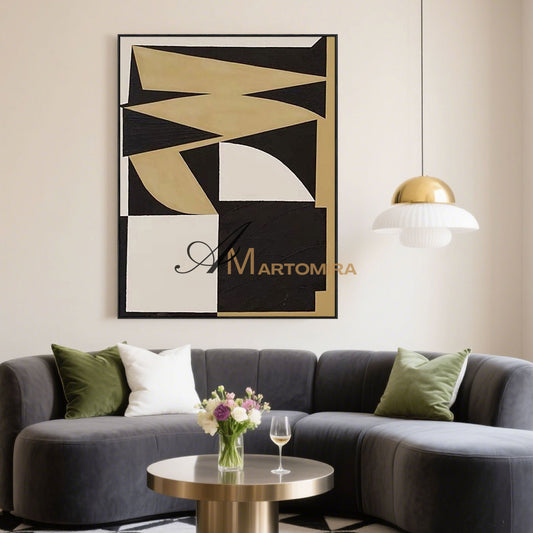 Geometric Wall Art | Abstract Modern Wall Art | Contemporary Living Room Wall Decor | Abstract Art #MF062