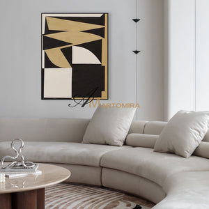 Geometric Wall Art | Abstract Modern Wall Art | Contemporary Living Room Wall Decor | Abstract Art #MF062
