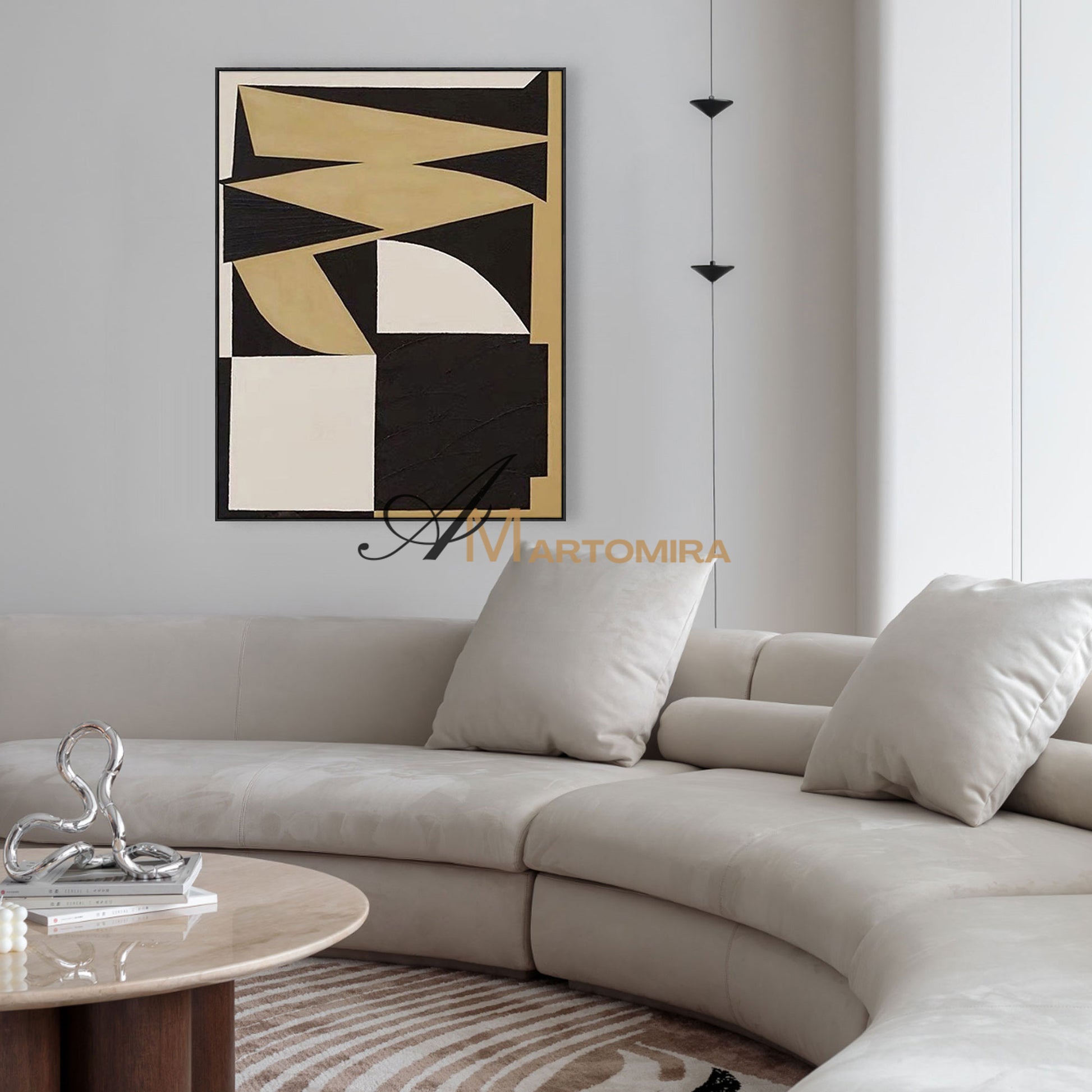 Geometric Wall Art | Abstract Modern Wall Art | Contemporary Living Room Wall Decor | Abstract Art #MF062