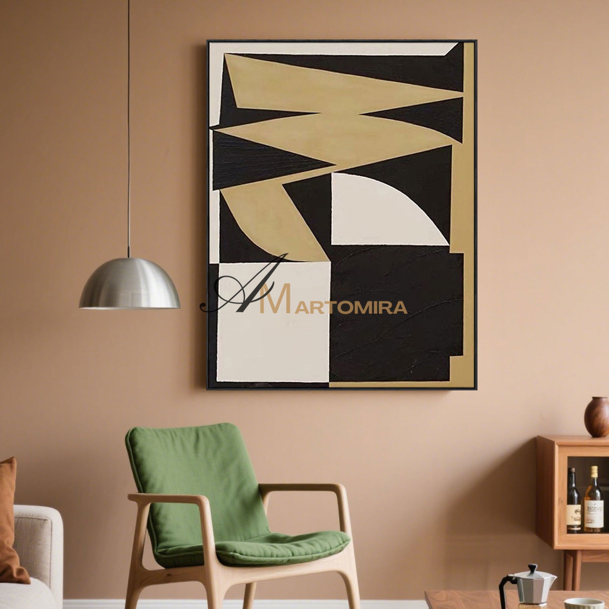 Geometric Wall Art | Abstract Modern Wall Art | Contemporary Living Room Wall Decor | Abstract Art #MF062