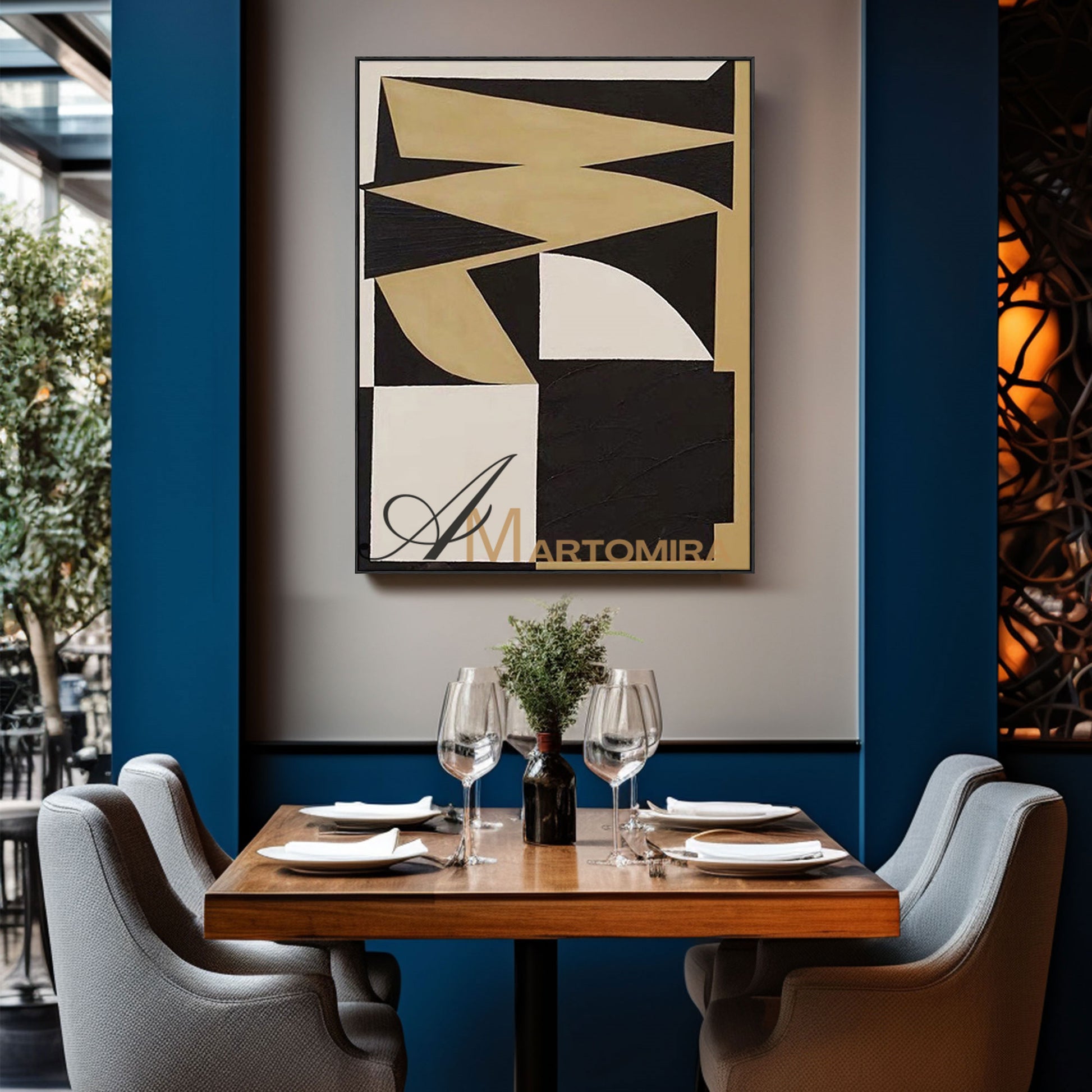 Geometric Wall Art | Abstract Modern Wall Art | Contemporary Living Room Wall Decor | Abstract Art #MF062