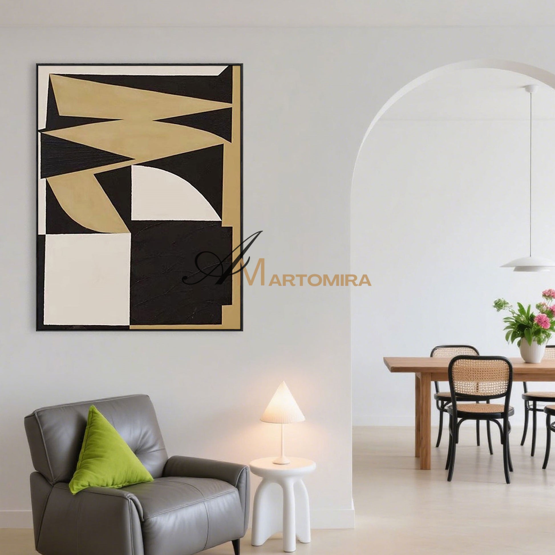 Geometric Wall Art | Abstract Modern Wall Art | Contemporary Living Room Wall Decor | Abstract Art #MF062