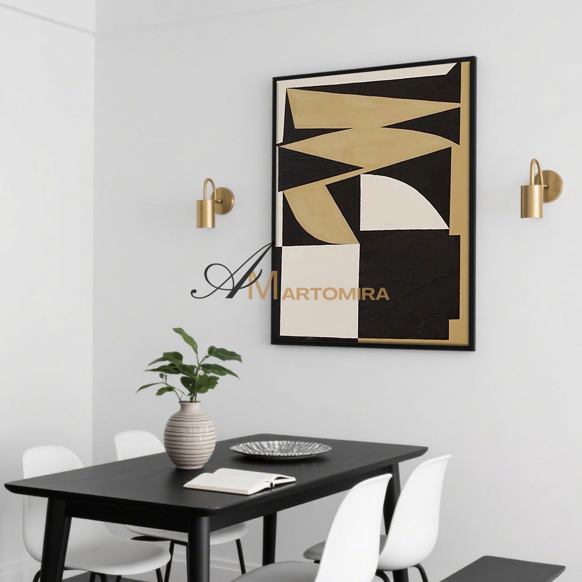 Geometric Wall Art | Abstract Modern Wall Art | Contemporary Living Room Wall Decor | Abstract Art #MF062