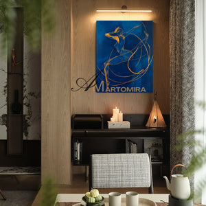 Blue Wall Art | Abstract Painting | Female Body Abstract Art | Canvas Art Wall Decor #AP039