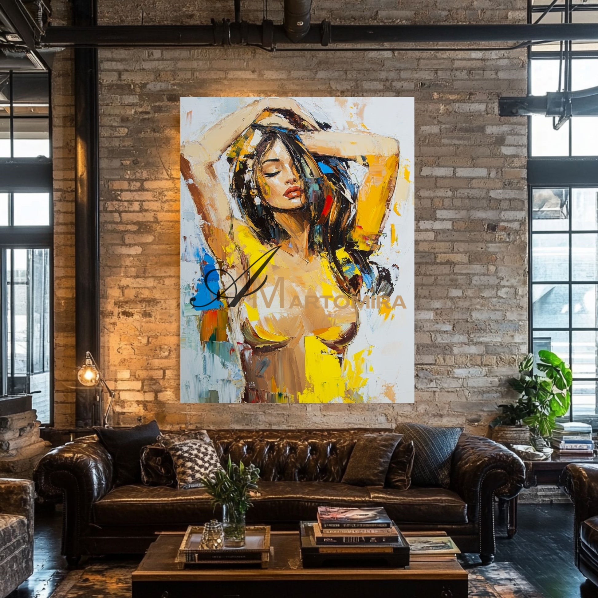 Women Body Painting | Female Body Abstract Art | Naked Female Art | Modern Art #AP041