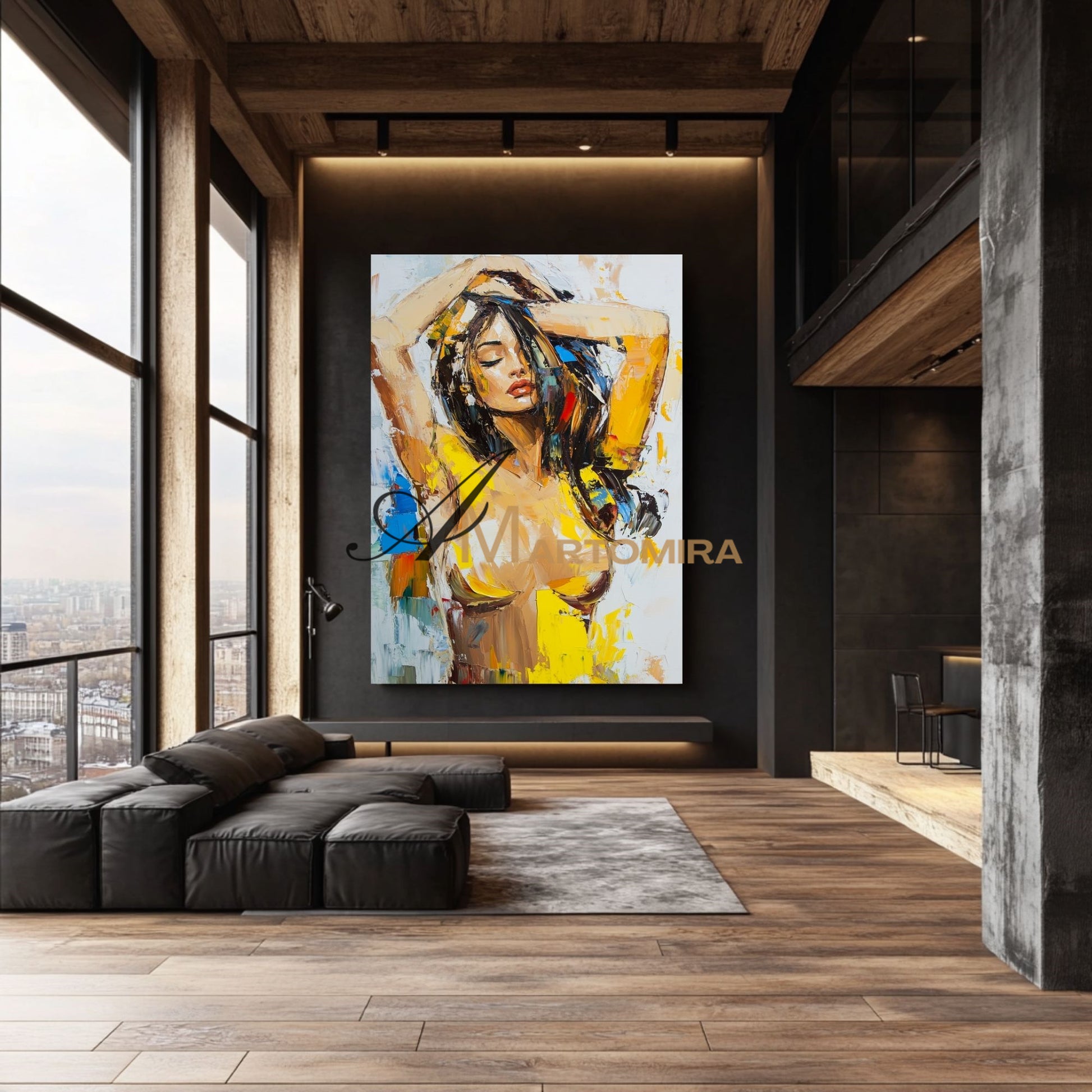 Women Body Painting | Female Body Abstract Art | Naked Female Art | Modern Art #AP041