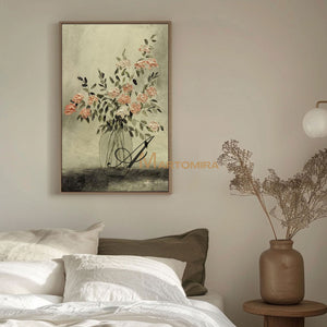 Flower Painting | Floral Canvas Wall Decor | Paintings Of Flowers In Vase | Wall Art Decor #MF064
