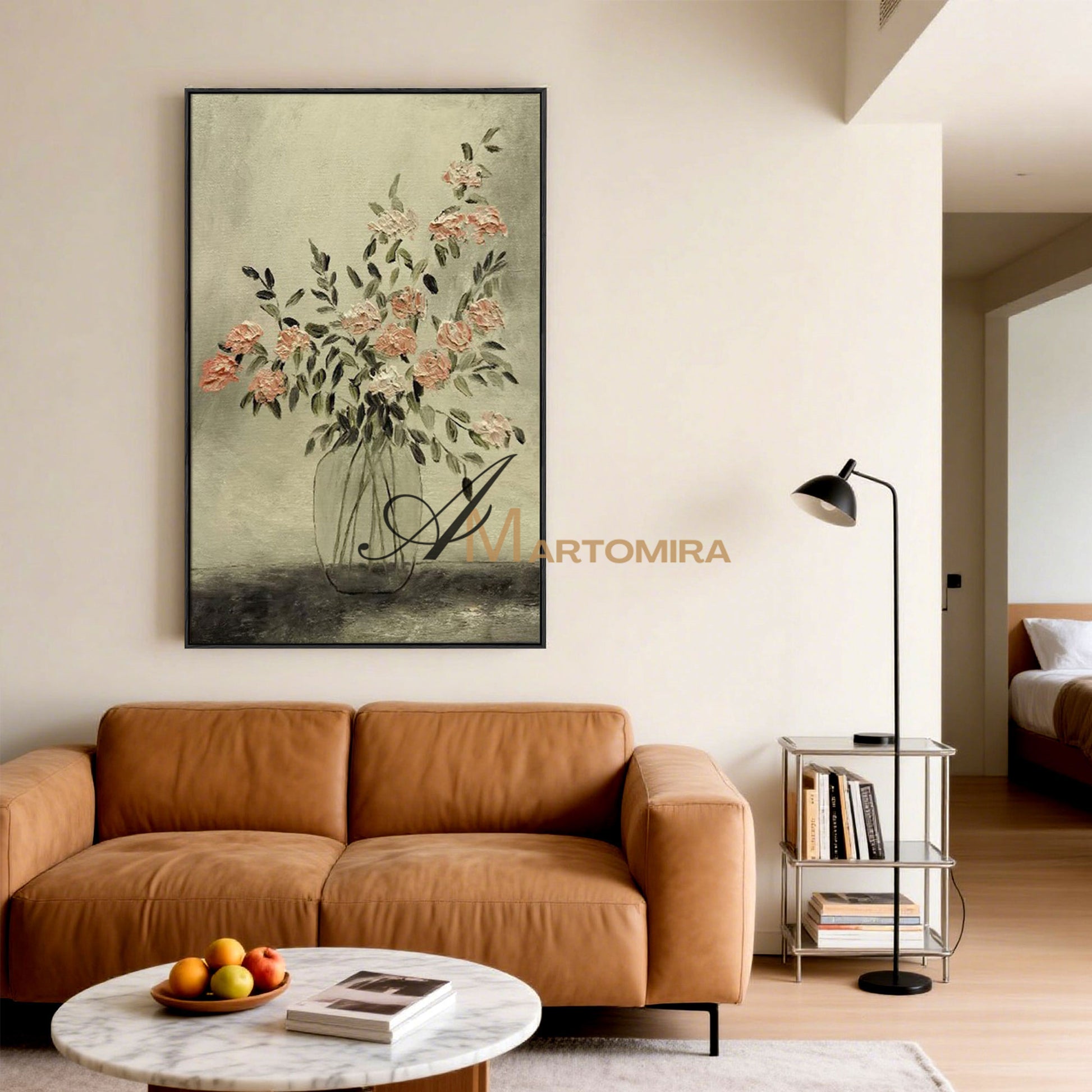 Flower Painting | Floral Canvas Wall Decor | Paintings Of Flowers In Vase | Wall Art Decor #MF064