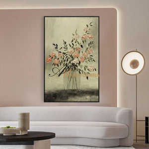 Flower Painting | Floral Canvas Wall Decor | Paintings Of Flowers In Vase | Wall Art Decor #MF064