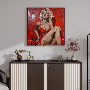 Oil Painting | Sexy Lady | Woman Red Dress Painting | Female Body Abstract Art #AP049
