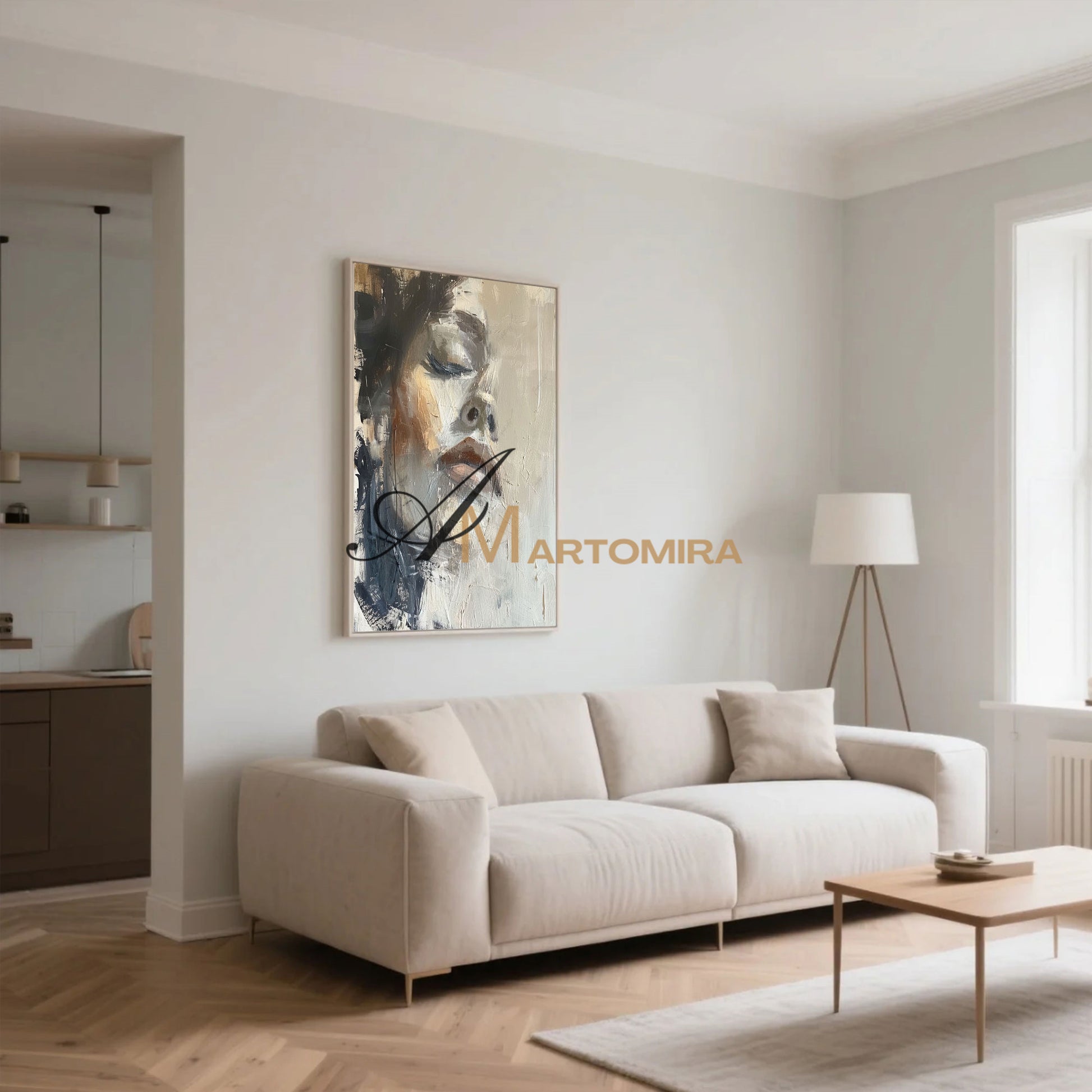 Art Portraits | Acrylic Wall Art | Abstract Painting Of A Woman'S Face | Abstract Woman Painting #AP043