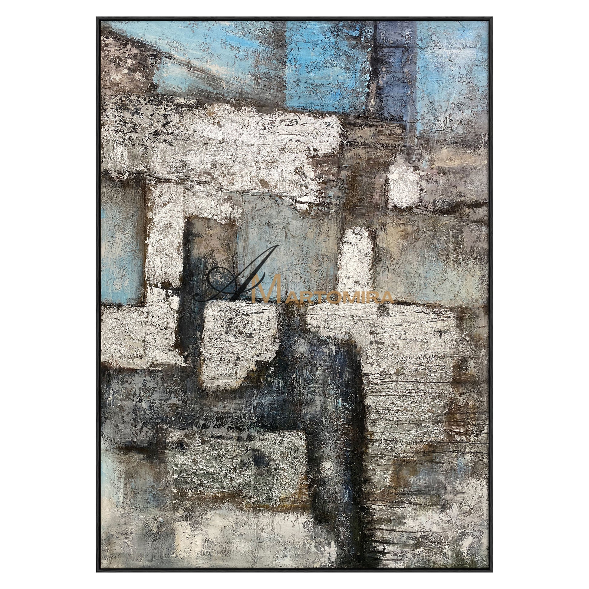 Color Block Painting | Large Abstract Canvas Art | Textured Wall Art | Large Abstract Canvas Wall Art #NY015