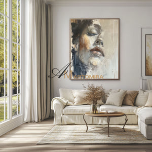 Art Portraits | Acrylic Wall Art | Abstract Painting Of A Woman'S Face | Abstract Woman Painting #AP043
