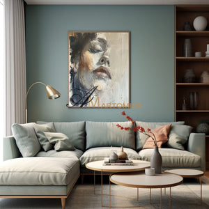 Art Portraits | Acrylic Wall Art | Abstract Painting Of A Woman'S Face | Abstract Woman Painting #AP043