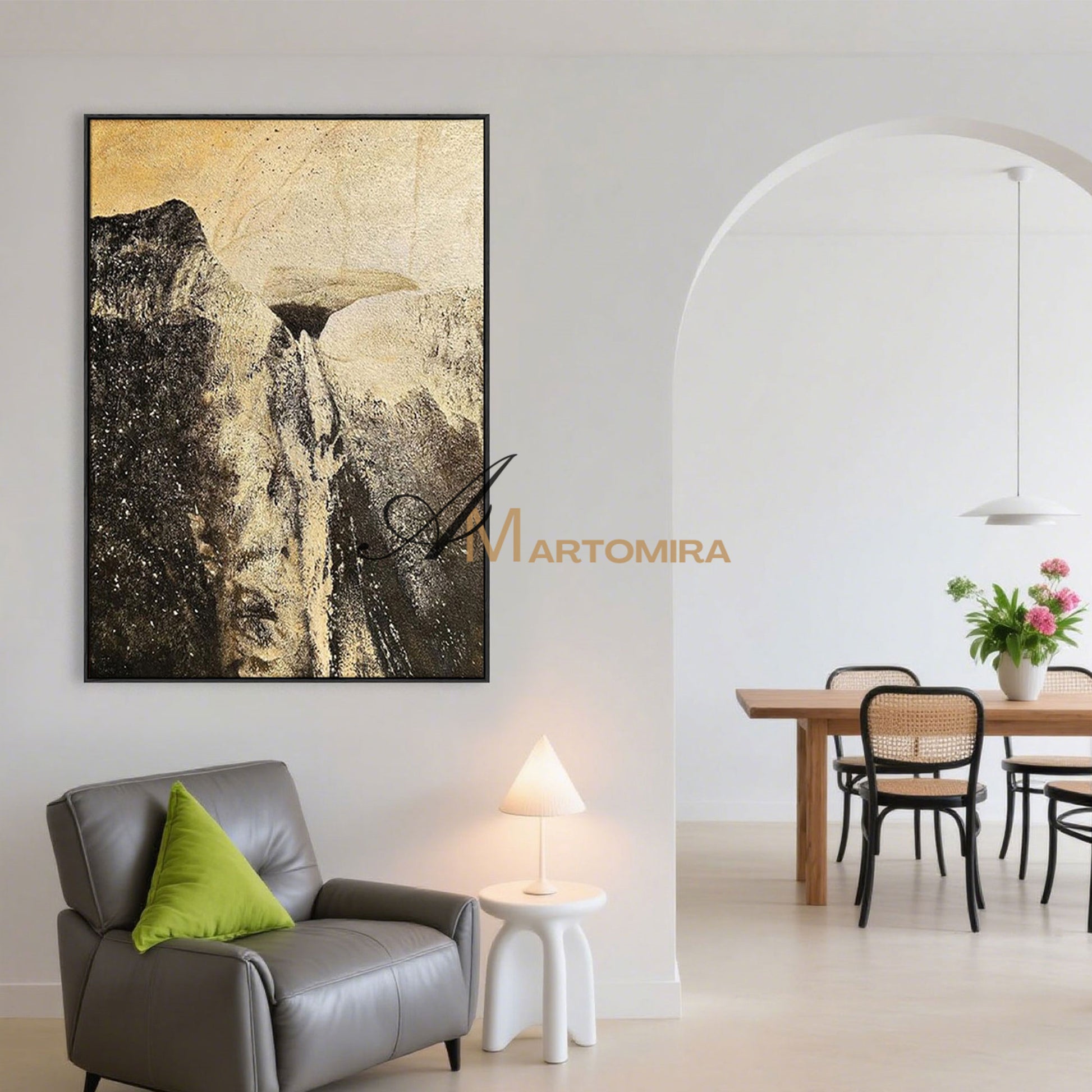 Contemporary Wall Art Decor | Abstract Art Paintings | Large Landscape Wall Art | Stone Painting #MF065