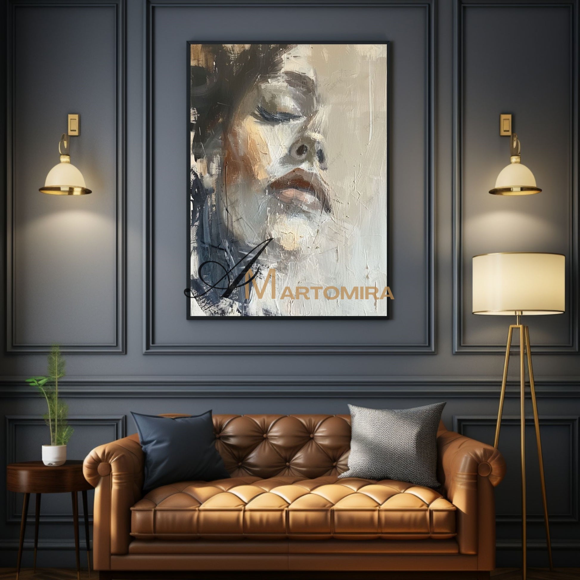 Art Portraits | Acrylic Wall Art | Abstract Painting Of A Woman'S Face | Abstract Woman Painting #AP043