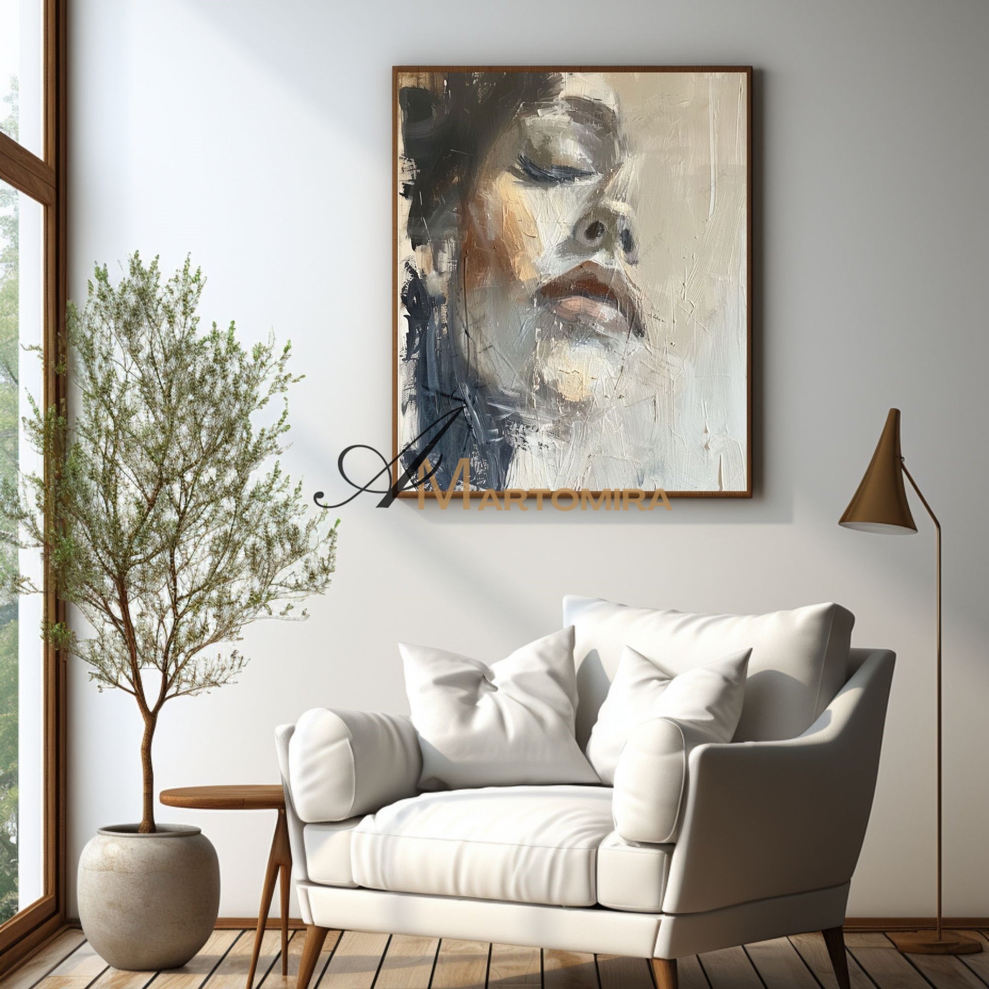 Art Portraits | Acrylic Wall Art | Abstract Painting Of A Woman'S Face | Abstract Woman Painting #AP043
