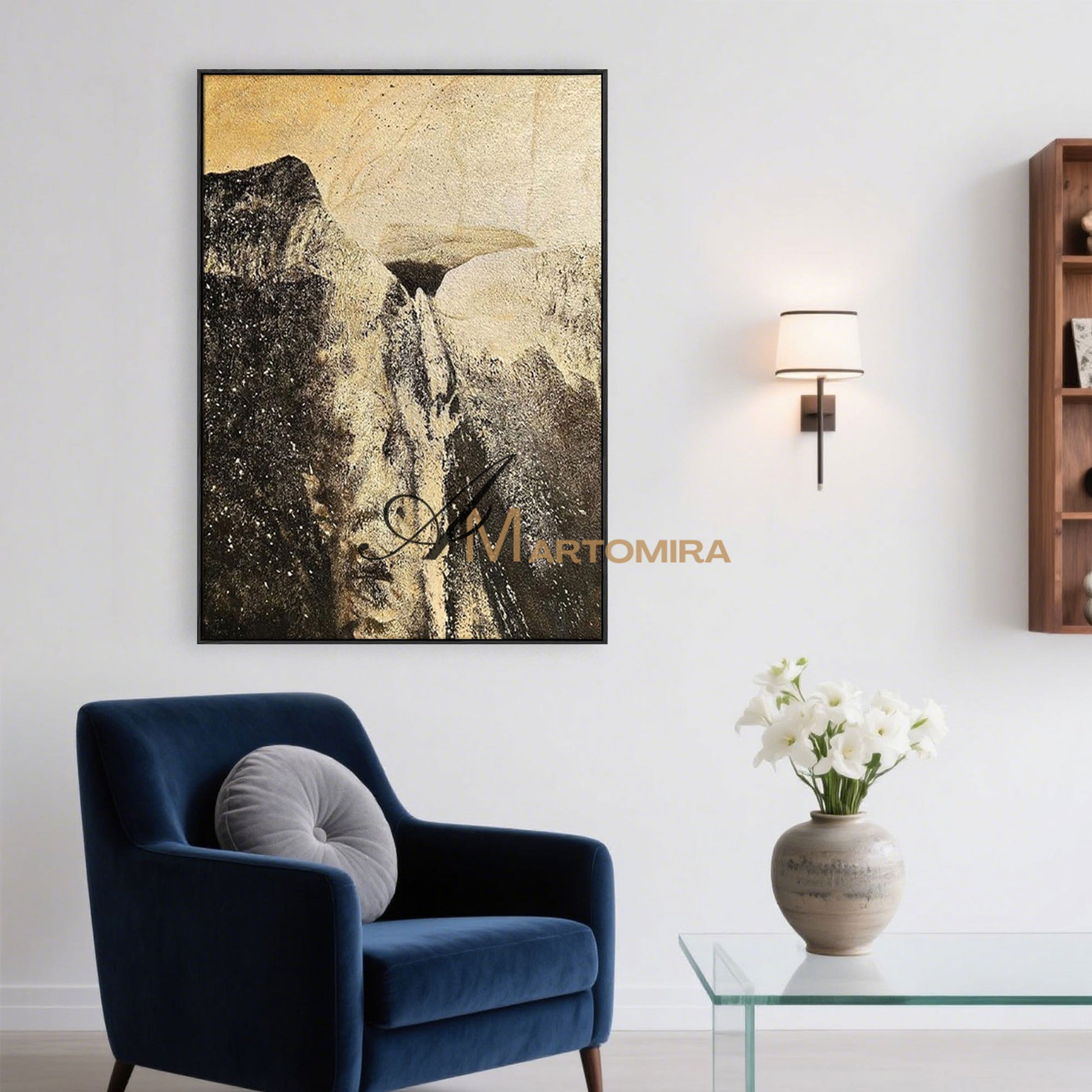 Contemporary Wall Art Decor | Abstract Art Paintings | Large Landscape Wall Art | Stone Painting #MF065