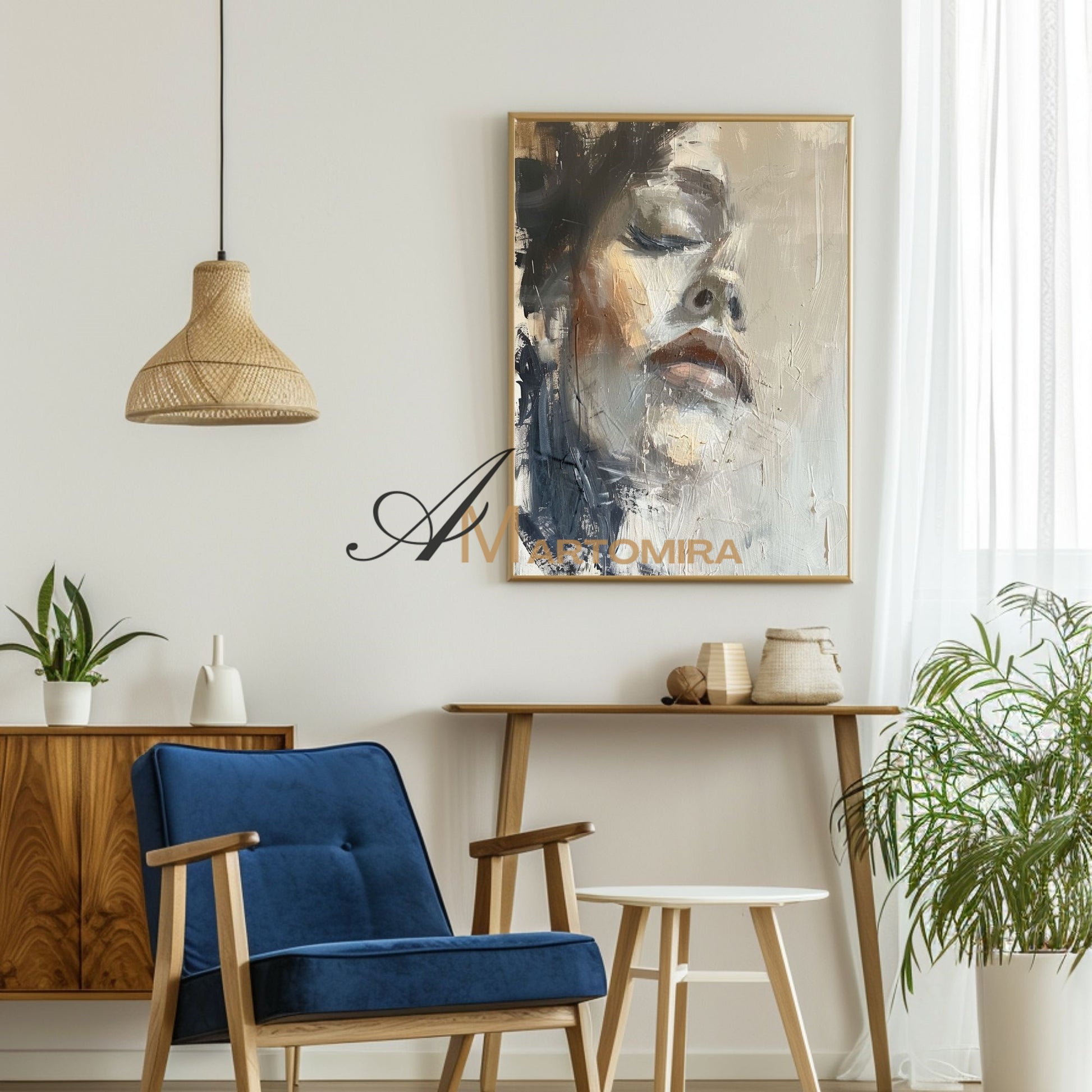 Art Portraits | Acrylic Wall Art | Abstract Painting Of A Woman'S Face | Abstract Woman Painting #AP043