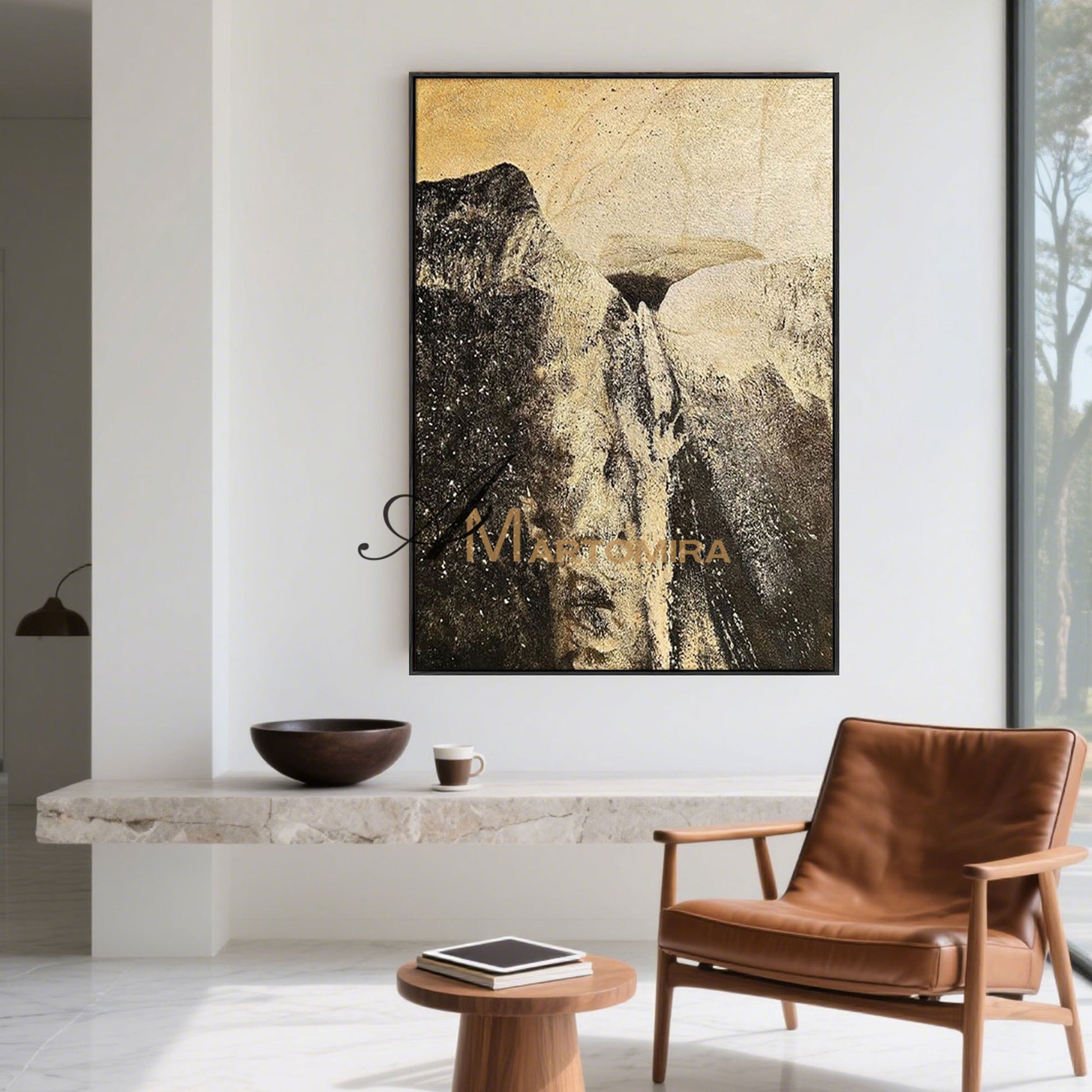 Contemporary Wall Art Decor | Abstract Art Paintings | Large Landscape Wall Art | Stone Painting #MF065
