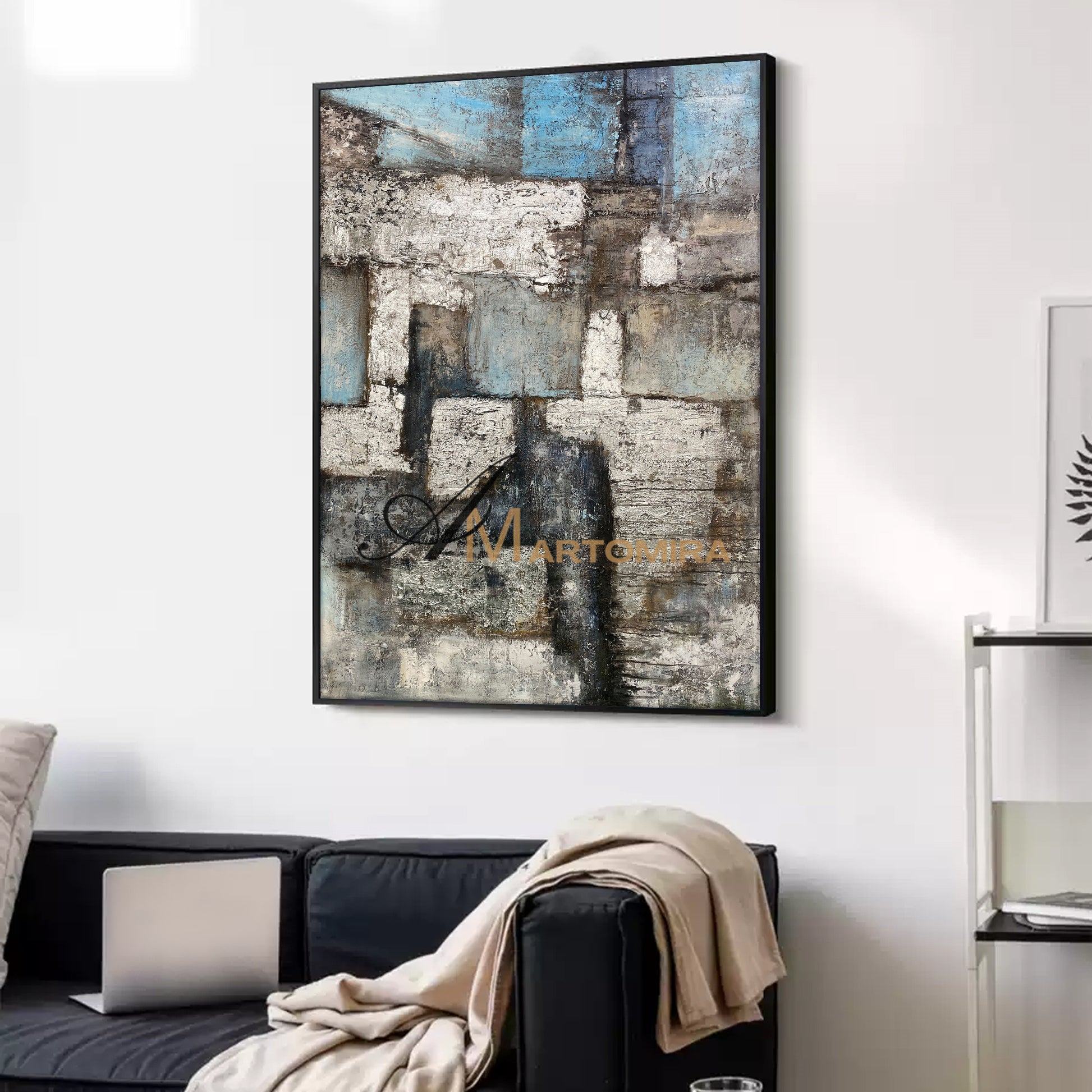 Color Block Painting | Large Abstract Canvas Art | Textured Wall Art | Large Abstract Canvas Wall Art #NY015