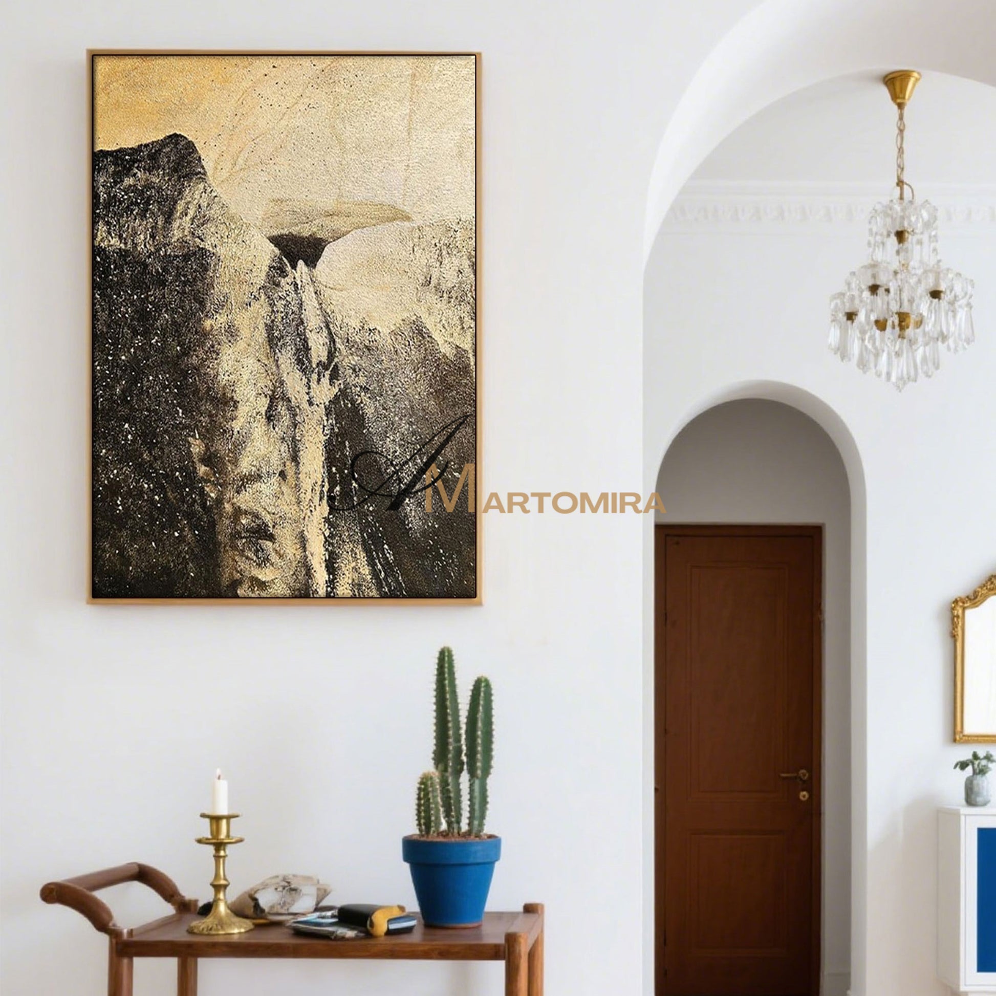 Contemporary Wall Art Decor | Abstract Art Paintings | Large Landscape Wall Art | Stone Painting #MF065