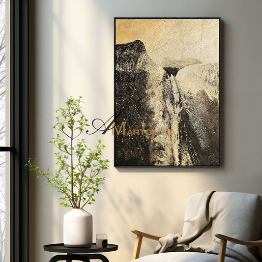 Contemporary Wall Art Decor | Abstract Art Paintings | Large Landscape Wall Art | Stone Painting #MF065